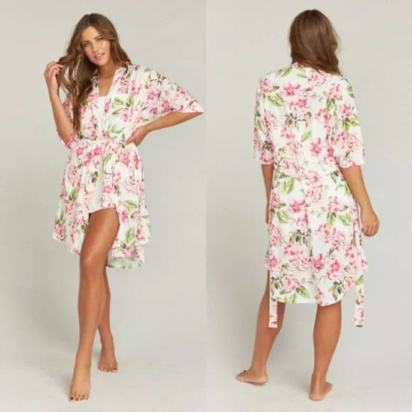 Show Me Your Mumu Brie Floral Robe Garden of Blooms One Size - Picture 11 of 12